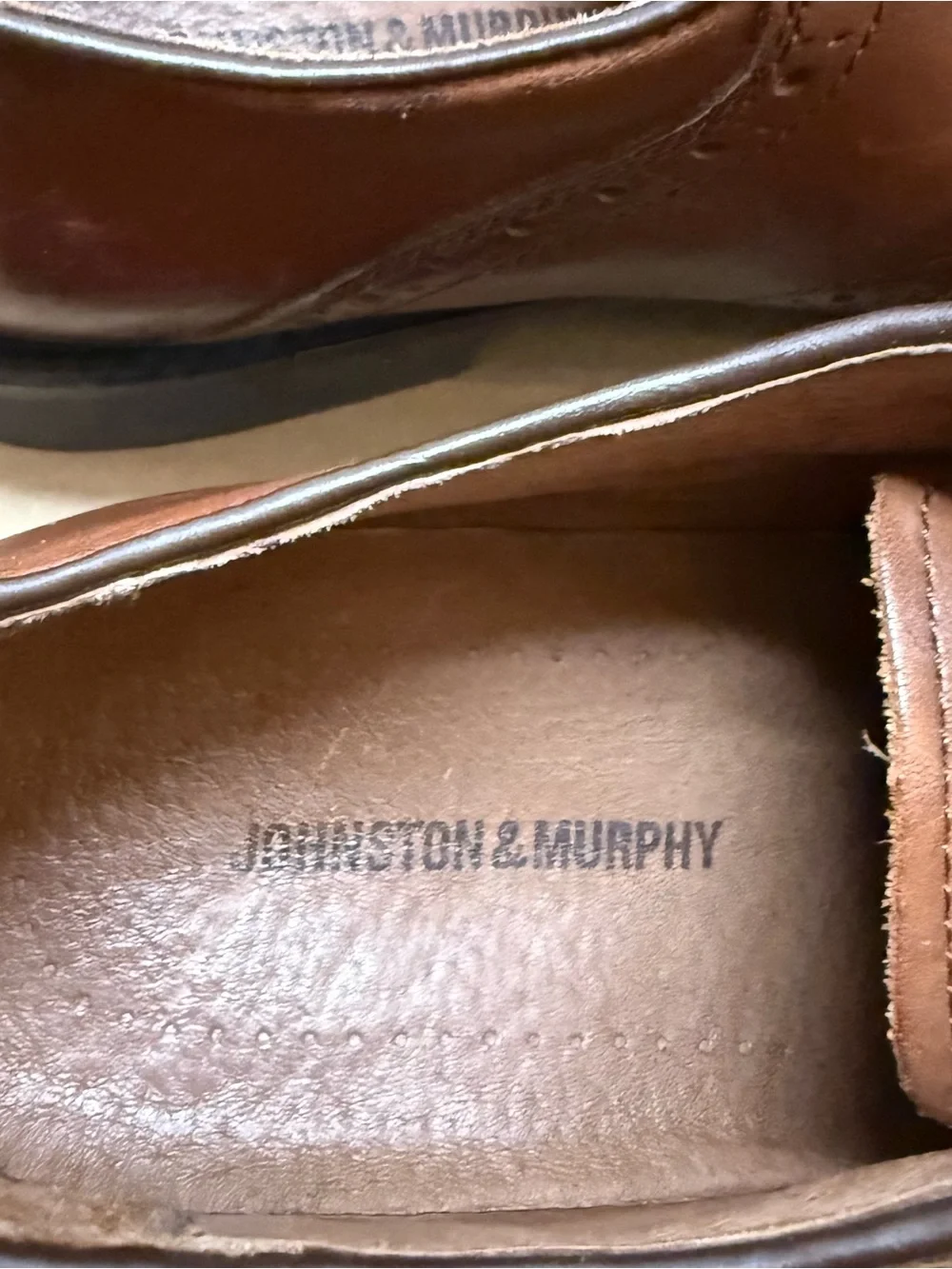 Johnston & Murphy Brown Leather Derby Oxfords